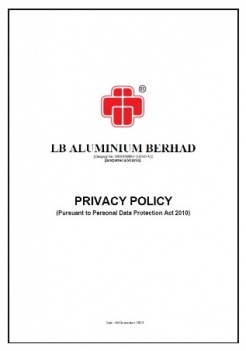 LB ALUMINIUM BERHAD’S PRIVACY POLICY